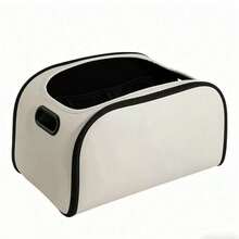 Inspired By Luxurious Leather Texture Car Storage Box, Front Passenger Seat Spacious Opening Storage Cube, High Capacity Luxury Car Interior Storage Box, Multifunctional Car Storage Essential - Multicolor - View 6