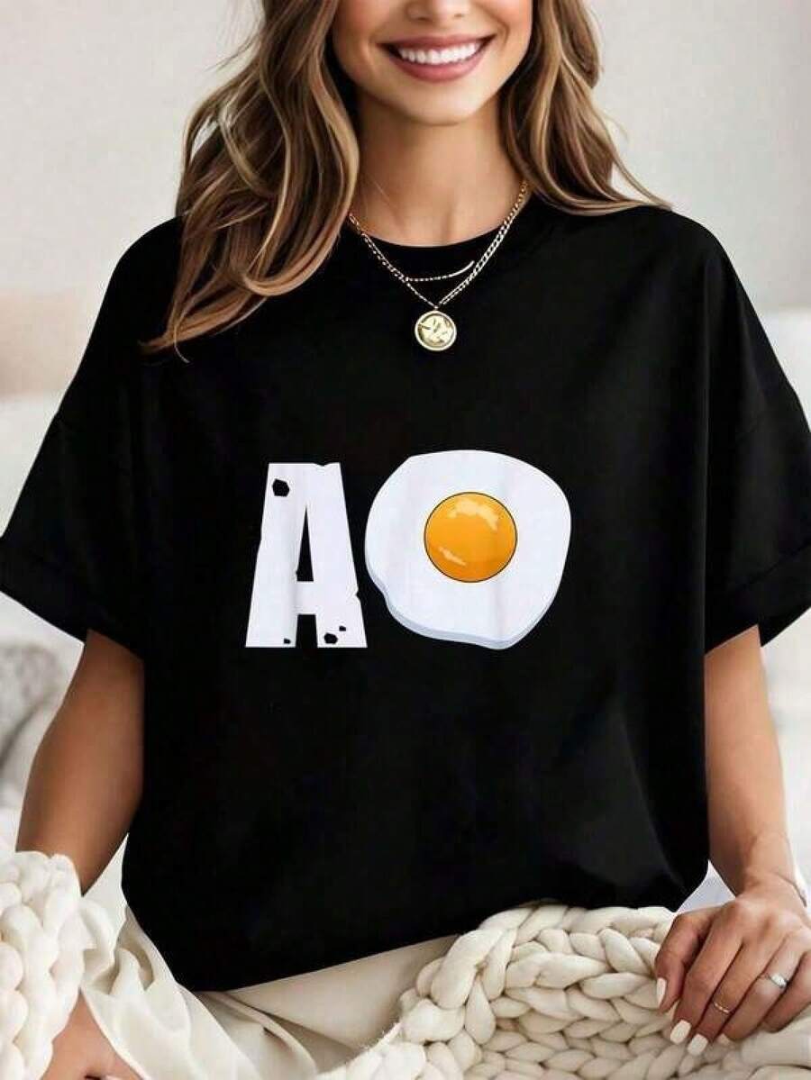 2026 Funny Mexican Sayings Shirt, Graphic T-Shirt For Women, Crop Tops, Sets, Tops, National T-Shirt, Women's Blouses > Long Sleeve 1pc 180g Unisex Loose Crewneck T-Shirt - 黑色 - 查看 1