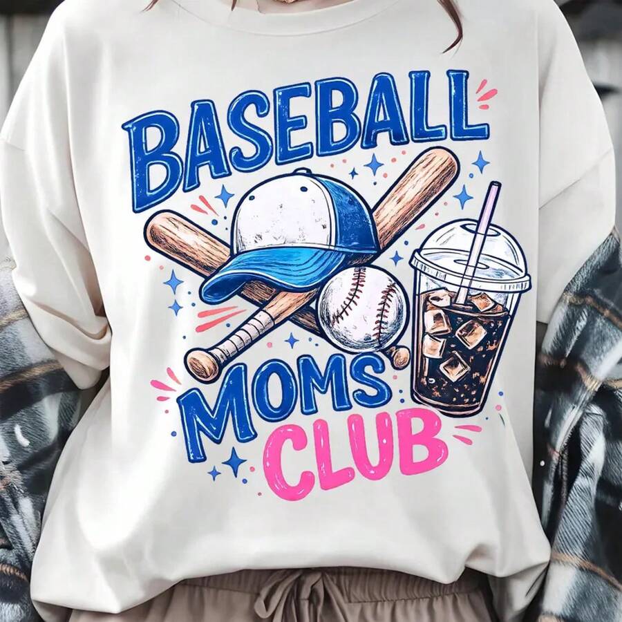 Club de béisbol, diseño moderno de camiseta deportiva, gráfico de jugador de béisbol. - Blanco - Ver 1