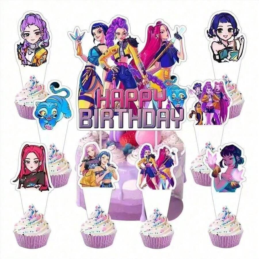 新款韩流女巫狩猎主题蛋糕装饰,生日派对装饰 - 查看 1