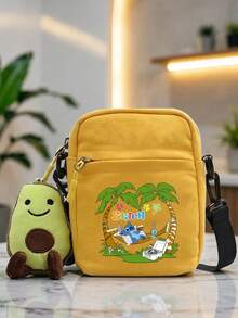 Túi đeo chéo bằng vải canvas màu vàng in hình Lilo & Stitch của Disney, nổi bật với hình ảnh Stitch và Scrump ngộ nghĩnh cùng các chi tiết trang trí vui nhộn. Được làm từ vải canvas bền, nhẹ với khóa kéo an toàn và dây đeo có thể điều chỉnh, chiếc túi nhỏ gọn nhưng rộng rãi này hoàn hảo cho các công việc hàng ngày, những buổi đi chơi thông thường hoặc du lịch, thêm một chút vui tươi và hoài niệm cho bất kỳ trang phục nào. - Nhiều kiểu dáng - Xem 4