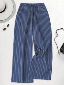 Pantalones anchos y largos sueltos de moda para mujeres de talla grande - Multicolor - Ver 1