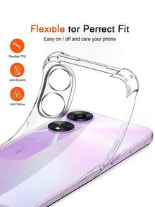 CteGlodrix Transparent Four-Corner Anti-Drop Protective Case, Suitable For OnePlus Series Phones, Transparent Four-Corner Anti-Drop Phone Case, Phone Protective Cover, Phone Shell, Phone Case, Anti-Drop Phone Case, Transparent Phone Case, Minimalist Phone Case, Solid Color Phone Case, Transparent Phone Case, TPU Anti-Drop Phone Case (Military-Grade Anti-Drop), Waterproof, Shockproof, Scratch-Resistant - Transparent Shell - View 8