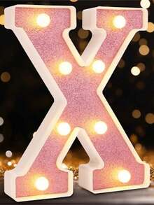 16cm 白色發光 A-Z LED 字母燈，電池供電，臥室裝飾字母夜燈，婚禮裝飾，生日派對裝飾，女孩房/兒童房裝飾字母燈，節日居家酒吧裝飾字母燈，字母燈 - 21cm粉紅色 - 查看 35