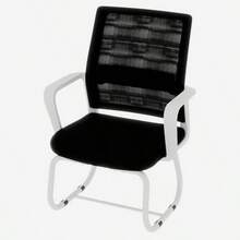 Minimalist Modern Office Chair Metal Frame Soft And Comfortable Home And Office Use Multiple Colors Available - White+Black + Iron + Nylon Mesh + Polyurethane1 - View 6