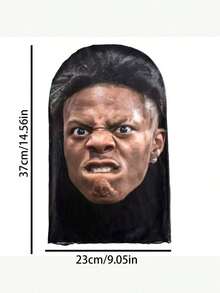 1pc 3D Full Face Mask/Masquerade Costume/Face Performance/Prank/Dust-Proof Balaclava, Suitable For Halloween, Live Streaming Pranks, Easter, Theme Parties, Stage Performance, Thanksgiving, Funny Face Disguise - 1pcs-no. 2 - View 4