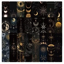 6/12/24pcs Mysterious Planet/Star Themed Bookmarks/Index Cards/Decorative Cards, Random Assorted Styles, Paper Art Bookmarks For Books, Novels, Textbooks - Rectangle - View 8