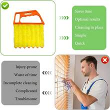 Bộ 1/3 bàn chải vệ sinh rèm cửa bằng sợi microfiber, dễ dàng làm sạch rèm cửa, lỗ thông gió và lưới chắn. - chải - Xem 6