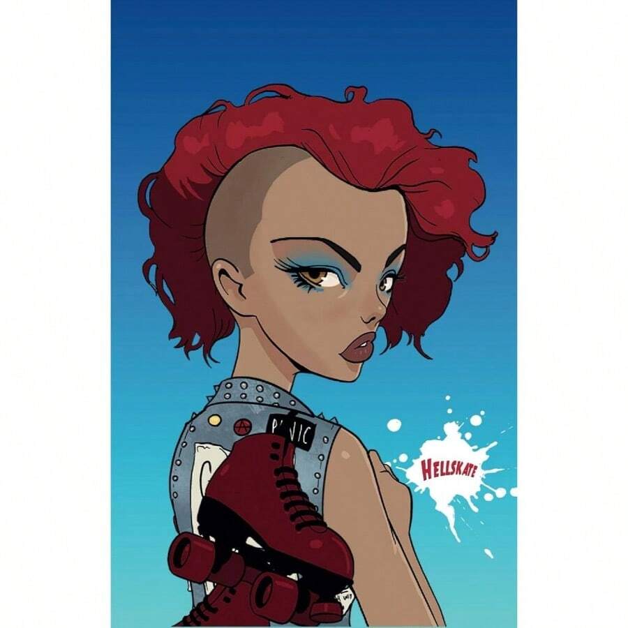 Roller Skating Notebook By Hellskate: Roller Skating Dreams - LYMIA # - Initial - View 1