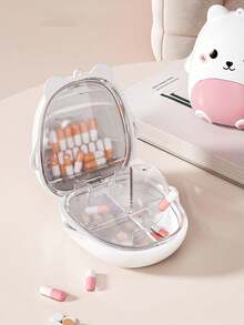 Portable Bear-Shaped Pill Box - Cute, Sealed Large Capacity Medication Storage Box. Essential Companion For Daily Medication Storage, Perfect For Home, Travel And On-The-Go Storage. - Multicolor - View 5