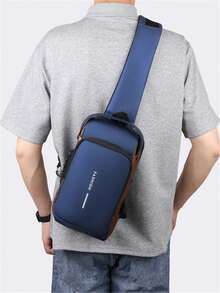 Men's Chest Bag Large Capacity One Shoulder Diagonal Bag With Password Lock Anti-Theft Bag, Men's Casual Sports Small Backpack, Motorcycle Bag, Fashionable Men's Waterproof Wear-Resistant Bag, Suitable For Teenagers, Summer Casual Outdoor Sports Or Travel, Graduation Gift Or Birthday Decoration Accessories - Multicolor - View 6