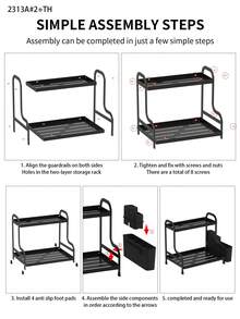 1pc Multi-Tier Spice Rack For Kitchen Countertop, Versatile Layered Storage Shelf For Organizing Spices, High Capacity Storage, Suitable For Home, Kitchen And Dining Room - Storage Rack - View 9