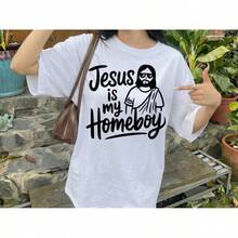 Camiseta Jesús mi amigo de siempre |   Camiseta Cristiana Divertida |   Camiseta de Streetwear Inspirada en la Fe |   Camiseta con Gráficos Religiosos |   Camiseta de Jesús |   Regalo Cristiano - Blanco - Ver 2