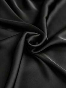 Falda negra básica de corte evasé para mujer, adecuada para el transporte urbano, negocios, uso casual, oficina, y atuendo formal elegante para mujer - Negro - Ver 3