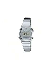 Casio 卡西欧 LA670WA-1D 女士复古数字石英表，不锈钢表带，方形表盘，防水，带闹钟和秒表功能，优雅休闲，适合日常佩戴或作为礼物 - 均碼 - 查看 10