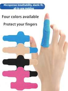 Double Strap Asymmetrical Finger Wrap | Elastic Support, Finger Protection Support, Comfortable Muscle Activation Patch, Pre-Curved Finger Wrap, Lightweight Support, Breathable Polyester Fiber, Non-Slip, Wrinkle-Free - Multicolor - View 5