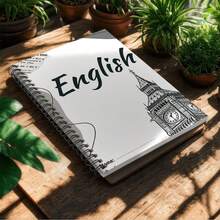 1pc A5 Spiral Notebook - Big Ben Illustration Grid Diary _ British Design Lined Pages, Suitable For Language Notes, Diary, School And Travel Lined Notebook Record Book - English - View 3