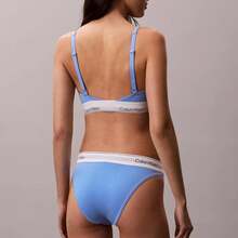 Calvin Klein Icon Cotton Modal Tanga QF8524 - Hạ cánh xanh - Xem 3
