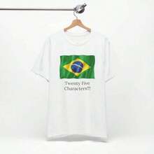 Camiseta Personalizada con la Bandera de Brasil_ Camiseta Unisex Personalizada para la Copa Mundial - Etsy - Negro - Ver 1