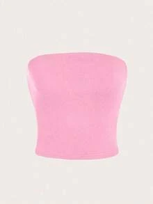 4 piezas de tops de camisola de color liso y de uso versátil casual para mujeres, adecuados para vacaciones de verano - Multicolor - Ver 6