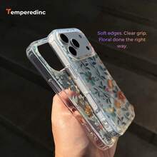 Funda Transparente con Diseño Floral VERDENA –  13 14 15 16 17 Pro / Pro Max |   Diseño Impreso Premium |   Funda Protectora de Borde Suave a Prueba de Golpes FGCB - VERDENA 2 - Ver 10