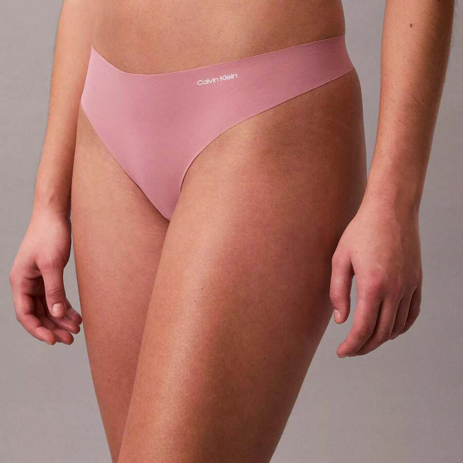 Calvin Klein Invisibles Thong Underwear  Women  Panties D3428 - 柔和的淡紫色 - 查看 1