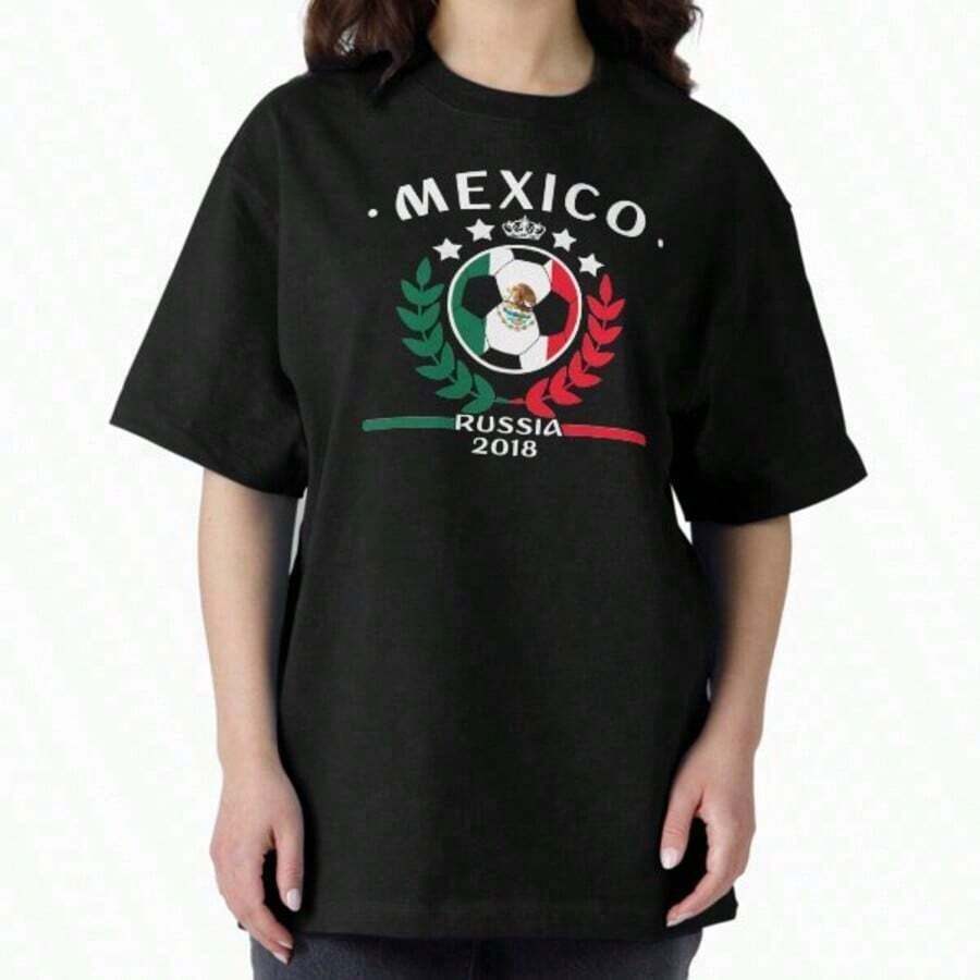 Camiseta Extra Grande para Fanáticos del Equipo de Fútbol Mexicano 2018 - Negro 7 - Ver 1