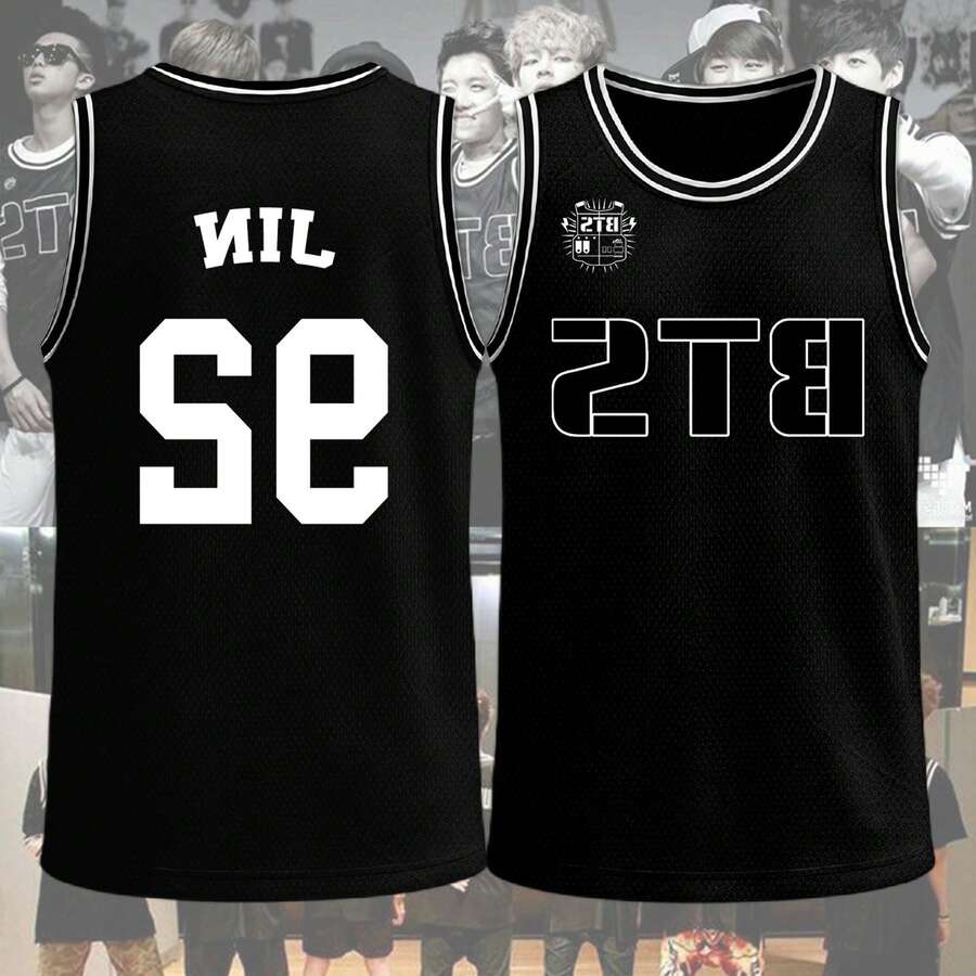 K-Pop JIN Basketball Jersey For Men And Women T-Shirt, Retro World Tour 2026 Merch Gifts, Bangtan Come Back Basketball Jersey Tee Gift, Elegant Party Women's Tee, Ideal For Travel, Home Wear, Parties & Casual Wear For Adults, Elegant & Fashionable Clothing | Playful Graphic Tee | Nontransparent Material - JIN-92 - 查看 1