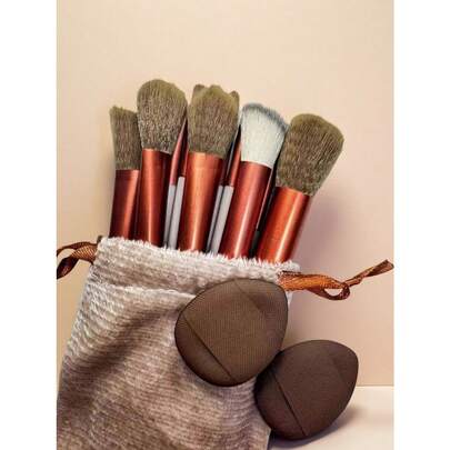 15-Piece Makeup Brush Set, Short Plush Soft And Adhesive, Creates A Natural And Clear Makeup Effect, Beauty Tools, Travel Portable Daily Makeup Tools, 13-Piece Professional Makeup Brush Set, Suitable For Foundation, Eyeshadow, Makeup Tools, Makeup Brush Set