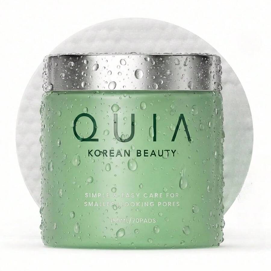 Discos Tónicos QUIA – Doble Acción AHA/BHA: Exfolian e Hidratan – Fórmula Calmante para Piel Sensible – Reduce Puntos Negros e Imperfecciones – 70 Discos de Textura Suave – Cuidado de la Piel Coreano - Blanco - Ver 1