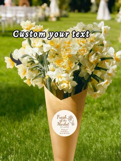 Customized Wedding Thank You Stickers, Waterproof Round Labels Printed With Couple's Names, Date And Eucalyptus Leaf Pattern, Suitable For Wedding Favors, Gift Bags, Boxes And Party Decorations