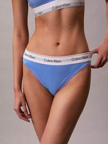 Calvin Klein Icon Cotton Modal Tanga QF8524 - Hạ cánh xanh - Xem 1