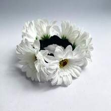 1件女款時尚波希米亞風藍黃粉色雛菊向日葵花卉髮飾髮圈，適合日常派對聚會裝飾，春夏海邊度假馬尾配搭髮圈 - 彩色 - 查看 8