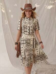 Women Midi Dresses - Multicolor 2 - View 5