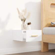 mesa de cabeceira de parede branca vidaXL 35x35x20 cm - Multicolorido - Ver 3