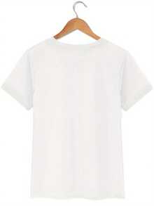 Casual Essential (YS031673) Canada VE Day Printed T-Shirt, Casual Crew Neck T-Shirt, Short Sleeve Spring/Summer Vacation T-Shirt, Women's Activewear, New Women's Clothing, Machine Washable, Soft Cotton For Everyday Summer Wear. - 白色 - 查看 6
