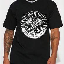 Printed T-Shirt For Men And Women - 黑色 - 查看 1