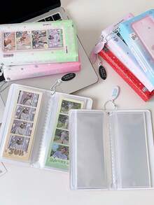 1 cuốn sổ đựng thẻ bốn ô họa tiết ngôi sao, sổ đựng sticker dải dài hình đầu to dành cho học sinh, album đựng thẻ nhỏ bốn ngăn. - Nhiều màu - Xem 10