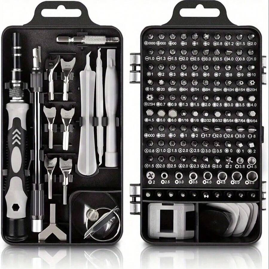 Bộ tua vít chính xác 135 trong 1, bộ dụng cụ sửa chữa DIY phù hợp để sửa chữa điện thoại thông minh, máy tính xách tay, máy tính để bàn, đồng hồ, kính mắt và các thiết bị điện tử khác. - A - Xem 1