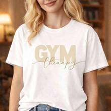 Camiseta Holgada Sencilla Mujer Estilo Moderno ropa de mujer Camisetas de verano 1 pieza Camiseta de algodón con estampado de terapia de gimnasio para mujer, camiseta informal de manga corta con cuello redondo, camiseta holgada para entrenamiento, camiseta deportiva para entusiastas del fitness, ropa de ejercicio de tela de algodón cómoda, camiseta gráfica de gimnasio para mujer Benito Bowl, Big Game, Fútbol ! Camiseta de manga corta estampada, casual y elegante para hombre. Conjuntos casuales para mujer Y2K, camisetas gráficas para mujer, vestidos de graduación para mujer, vestidos elegantes para mujer, ropa de mujer estilo bohemio, ropa de resort, ropa de rave, ropa casual para mujer. Camiseta Mujer Estampado Gráfico  Verano 2026 - Blanco - Ver 6
