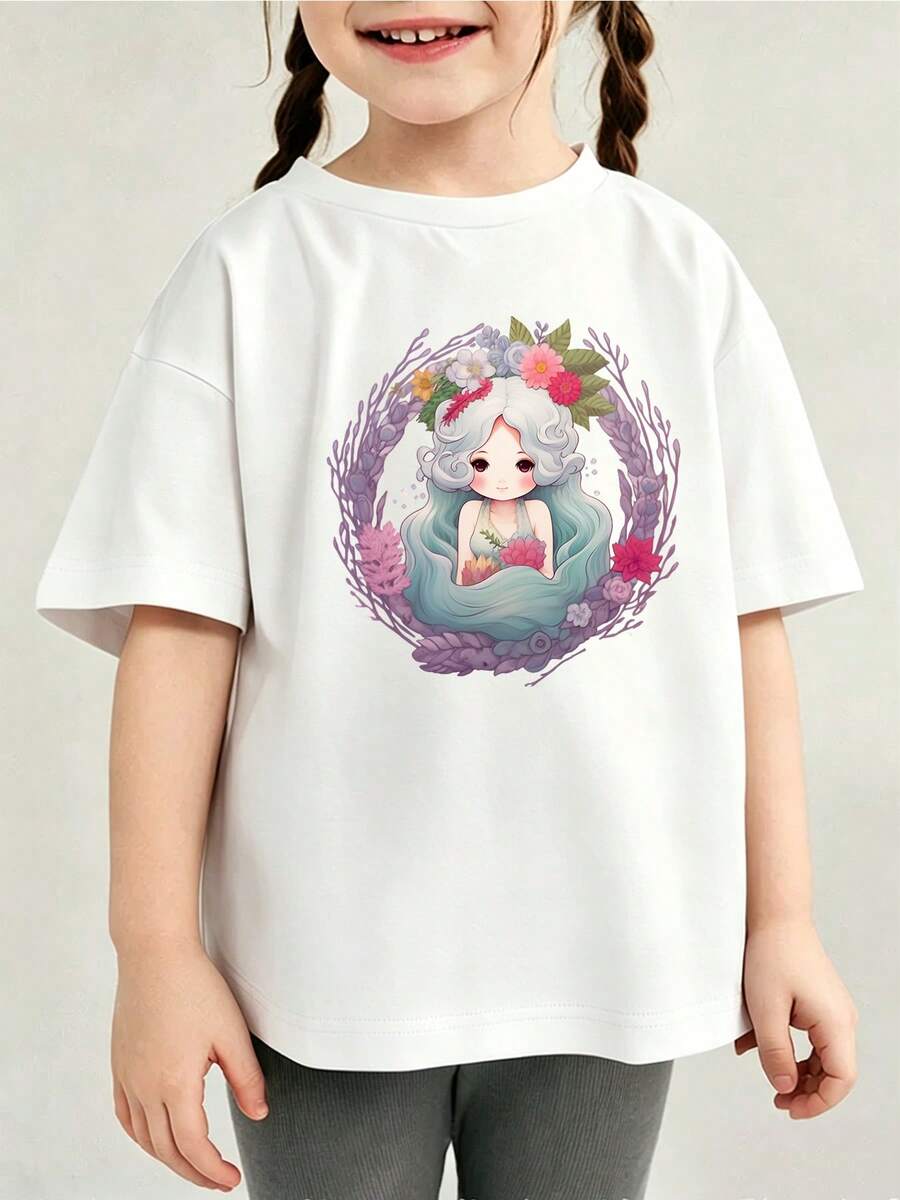 Young Girls T-Shirts - 白色 - 查看 1