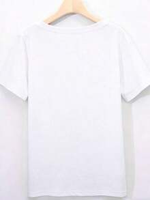 Camiseta Casual de Algodón para Mujer, Estampado Colorido de Colibrí, Manga Corta, Corte Holgado Casual, Cuello Redondo, Camiseta Suave y Cómoda para Uso Diario, Top de Moda de Verano, Camiseta con Estampado de Animales, Tejido de Algodón Transpirable y Amigable con la Piel. - Blanco - Ver 3