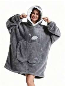 Moletom com capuz e forro de lã grossa para adultos - Estilo grosso para outono e inverno, com bolsos grandes, folgado e confortável, mantém o corpo aquecido no inverno, design em flanela macia, item essencial para o outono e inverno, decoração aconchegante para a casa, toque macio - Multicolorido - Ver 15