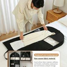 Dustproof Garment Bag With Clear Window Multi Zipper Pockets Hanging Clothes Storage Cover Suit Dress Jacket Organizer Closet Storage - View 5