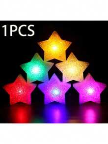 1 pieza/2pcs Luces de estrella pequeña de mano, accesorios de actuación en escenario, accesorios decorativos de estrella de cinco puntas brillante de mano, adecuados para actuaciones de danza, actuaciones de coro, conciertos, fiestas, cumpleaños y actuaciones festivas - Multicolor - Ver 43