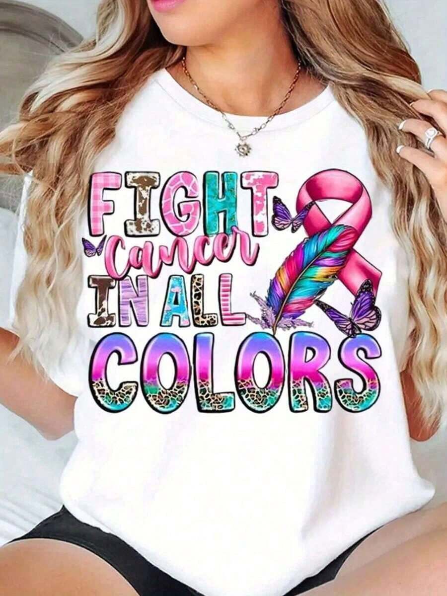 Camiseta Casual para Mujer 2026 - Top de Moda con Estampado Único, Ropa Suave, Opción de Regalo Ideal, Camiseta Fresca de Verano para Mujer de 220g - Blanco - Ver 1