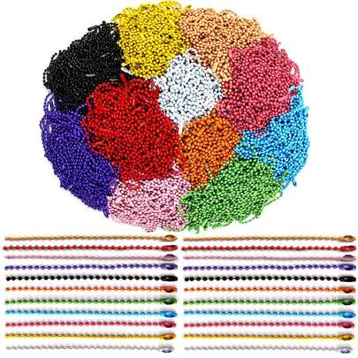 50 chiếc dây hạt màu sắt dài 10cm, thích hợp làm móc khóa, thẻ búp bê, đầu nối nhãn thủ công, đồ trang sức DIY.