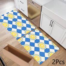 1 件柠檬印花吸水垫/沥水垫，适用于咖啡机、餐具 - 涤纶吸水桌面保护垫，带橡胶防滑垫，可用于厨房台面装饰、家庭酒吧和餐桌 - 彩色 - 查看 9