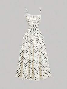 Vestido largo con adorno de encaje elegante para mujer, vestido de Año Nuevo, vestido de fiesta de Año Nuevo, ropa de mujer, vestidos elegantes de mujer, vestidos beige de mujer, vestido de Año Nuevo para mujer, vestidos formales de mujer, vesti - Blanco y Negro - Ver 1