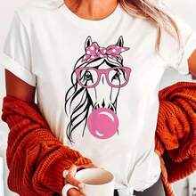 Printed T-Shirt For Men And Women - White - View 1